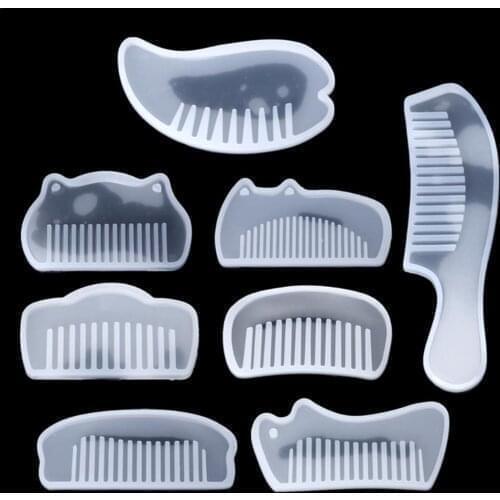 3D Transparent Silicone Comb Mold Epoxy Resin Molds UV Resin Glue Handmade Silicone Resin Comb Mold For DIY Jewelry Making Tools
