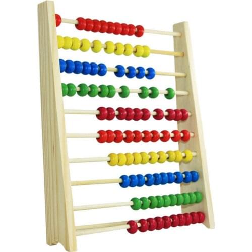 Multicolor Beads Design Educational Wooden Abacus Toy Children Counting Number Early Learning Toy For Kid Math Study For Gift