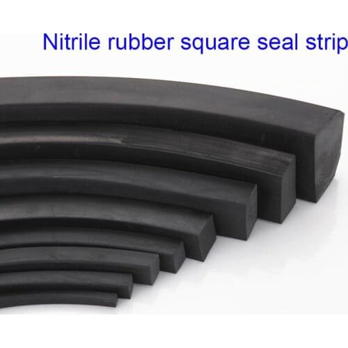NBR Rubber Solid Seal Strip Oblong 10 15 20 X 15 20 25 30 40mm Ship Cabinet Door Windor Machine Damper Slip Scratch Proof