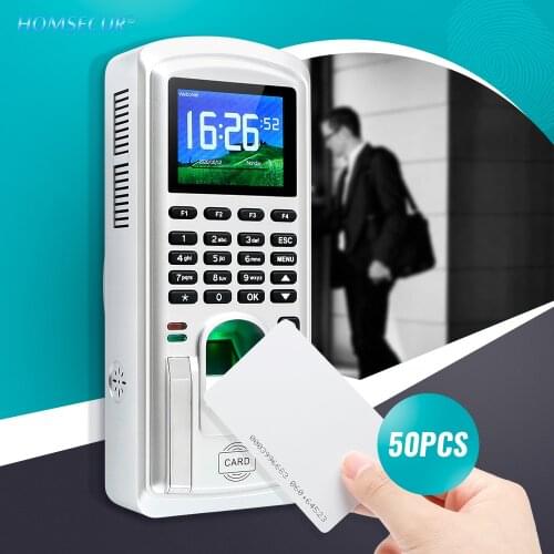 HOMSECUR Support Remote Access WiFi Time Clock And Access Control With RFID Reader+ USB