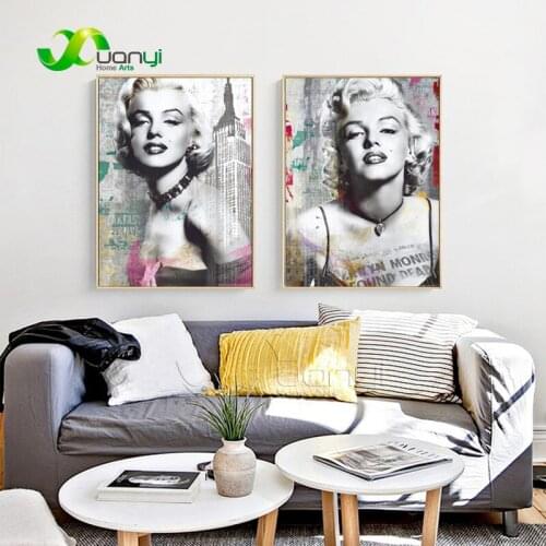 Marilyn Monroe Nordic Pop Figure Canvas Wall Art Prints And Poster Canvas Painting Wall Picture Decor For Living Room Unframed