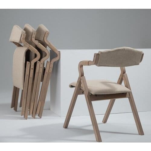 Modern Comfortable home stay facility chair folding dining chair Cloth artist home back rest seat Dining-room study Arm Chair