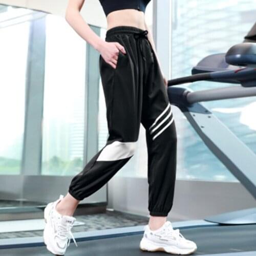 Drawstring Waist Sport Pants Fitness Cycling Jogging Women Outdoor Gym Running Yoga Pants Sportswear Loose Training Sweatpants