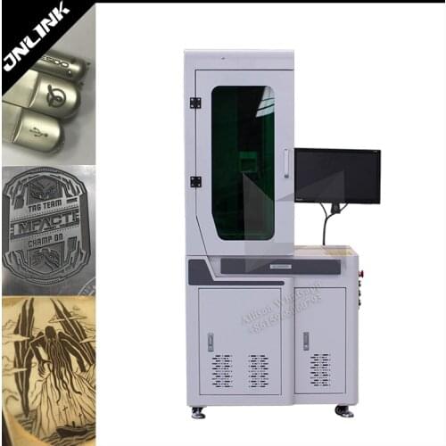 CE standard 20W 30W 50W 70W 100W fiber laser cutting machine optical laser marker metal engraving machine with protect cover