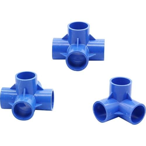 25mm Inner Dia. PVC Pipe Solid Connector Agriculture Tools Garden Water Pipe Fittings Flower 3/4/5 Ways Stereo Joints 1 Pcs