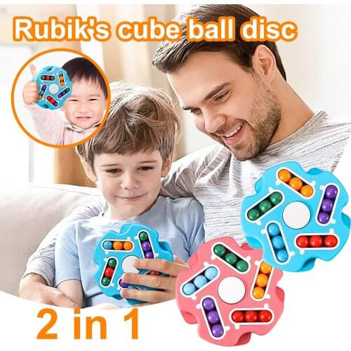 Magic Bean Rotating Magic Toy Double-Sided Playable Circular Rotating Small Beads Creative Decompression Educational Toy L*5