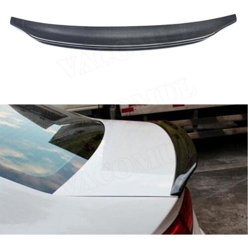 Carbon Fiber Rear Trunk Spoiler Boot Duck Lip Wing for Audi A4 B8 B9 Sedan 2009 - 2018 C Style Car Sticker
