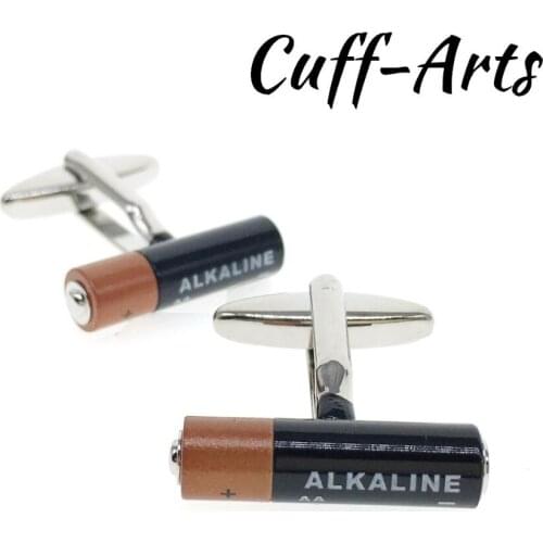 Cufflinks for Men Battery Men Cufflinks Tie Clips Cuff Links Men Novelty Accessories Cufflinks FatherS Gifts by Cuffarts C20075