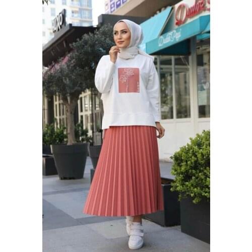 Women powder Piliseli Skirted Suit muslim clothing abaya islamic clothing robe clothes hijab turkish clothing