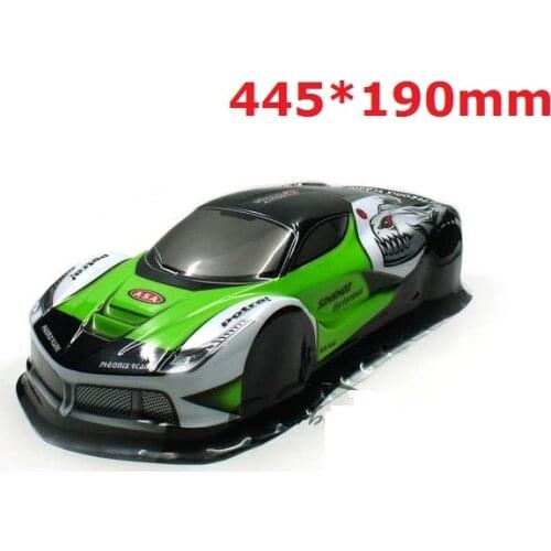 1/10 remove control car parts PVC painted body shell for 1/10 RC Racing on-road drift car 445*195mm wheel base 255mm