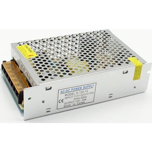 1pcs 10A 120W lighting Transformers 100V -265V AC to DC 12V Switch Power Supply Adapter Converter For RGB LED Strip light Driver