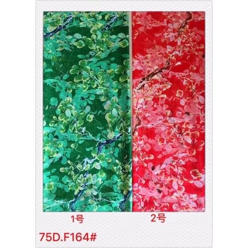 2018new 75D printing chiffon fabric flowers pattern for clothing fabrics and scarf YH-163 1meter