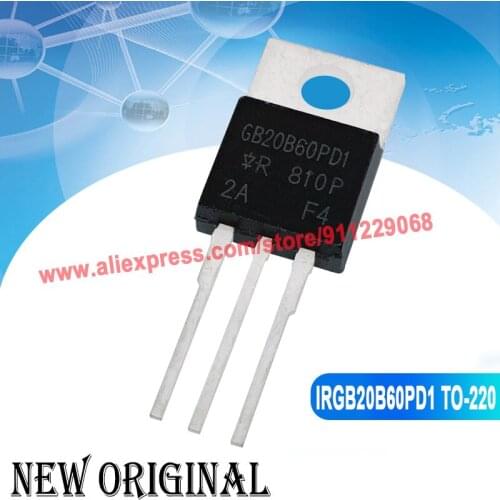 5 Pieces) IRGB20B60PD1 GB20B60PD1 TO-220 600V 20A