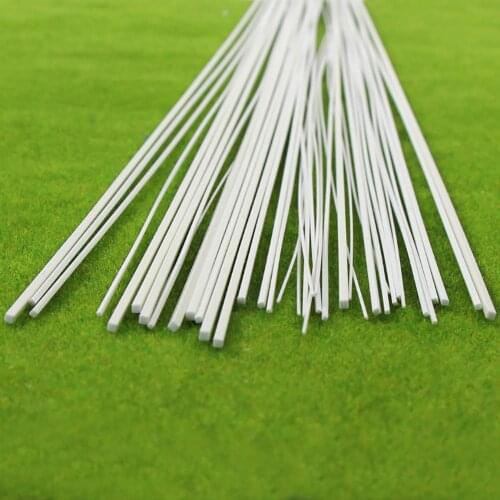 ABS01 40pcs Styrene ABS Square Rod Sections 500mm Four Size
