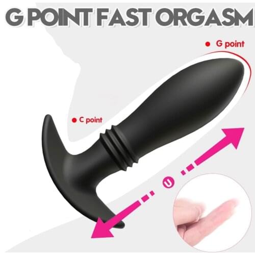 Anal Vibrator Sex Toys For Male Telescopic Prostate Massager Butt Plug Vibrator Anal Wireless Remote Control Dildo Sex Toys Shop