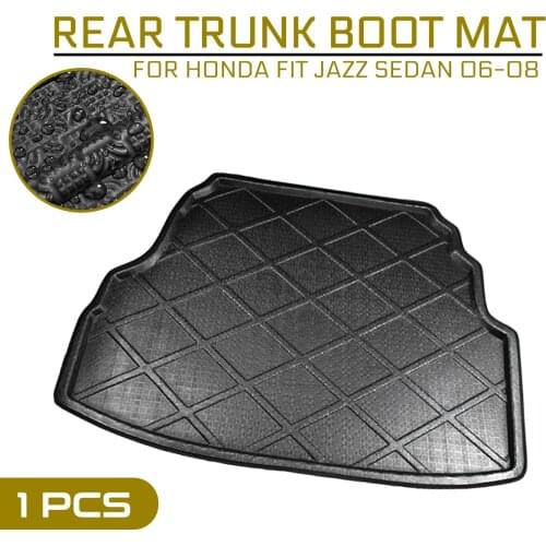Car Floor Mat Carpet Rear Trunk Anti-mud Cover For Honda FIT JAZZ Sedan 2006 2007 2008