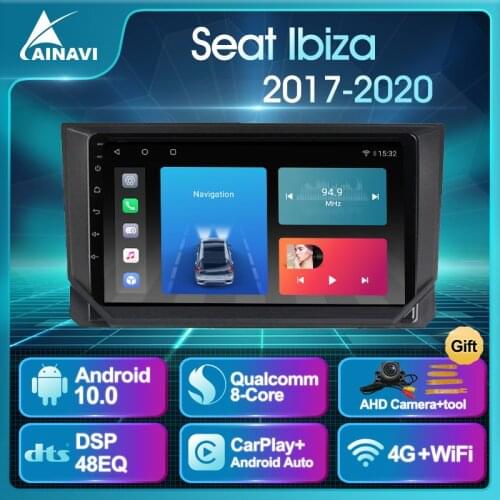 Car Radio Android 10 QLED Screen For Seat Ibza 2017-2020 Stereo Multimedia Video Player DSP DPS Android Auto Carplay NO 2din DVD