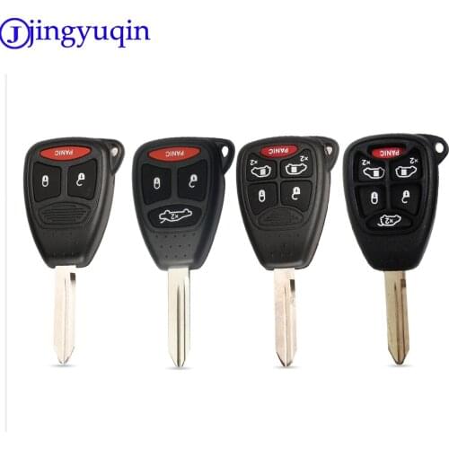 Jingyuqin 3/4/5 B Remote Car Key Shell Cover For Chrysler 300 Aspen For Dodge Dakota Durango For Jeep Grand Cherokee Commander