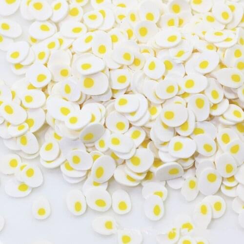 Egg Slice forslime additives Clay Charms Fillers For Nail Art Supplies Access Decoration Toy for Kids