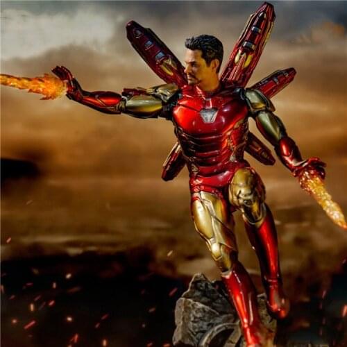 Marvel Avengers Ironman MK85 with 2 Head Statue 1/10 Action Figures Toys