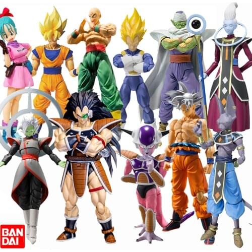 Bandai Dragon Ball Shf Master Roshi Gohan Goku Vegeta Iv Frieza Tien Shinhan Piccolo Beerus Whis Broli Anime Action Figures Toys