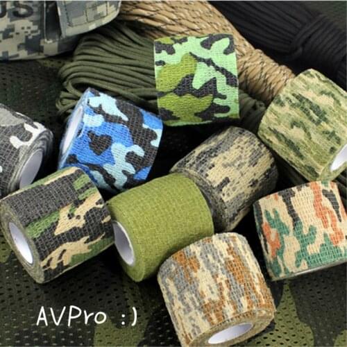 5 x 4.5CM Camouflage Camo Elastoplast Adhesive Bandage Wrap Stretch Self Adherent Tape Wrist Ankle Slices Tattoo Grip Accessory