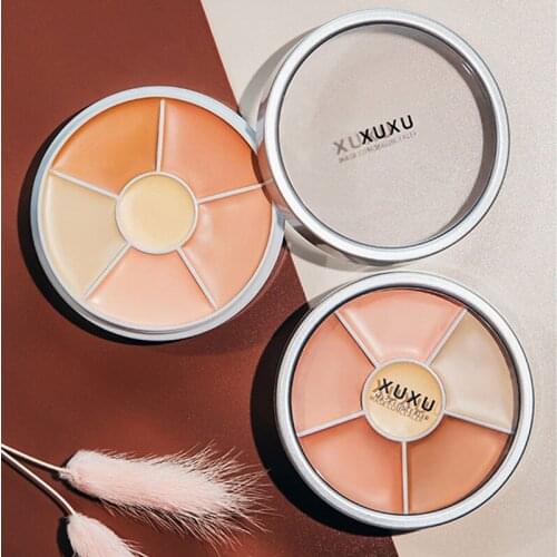6Colors Mask Concealer Plate Cover Face Spots Pox And Ink Foundation Cream Moist Smooth Natural Makeup Concealer For Women TSLM1