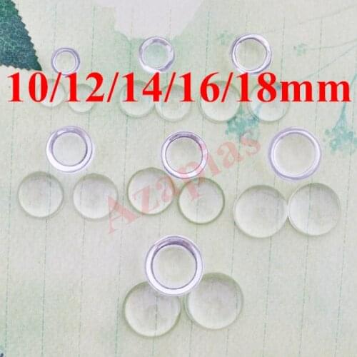 10/12/14/16/18mm 5 sizes clear domed magnifying round half ball glass cabochons,photo jewelry pendant inserts Free shipping