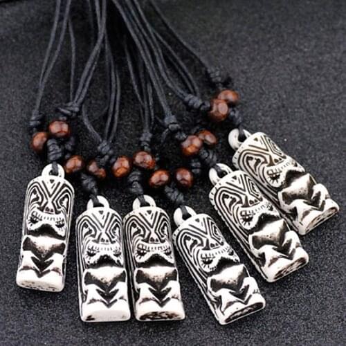 Hot Wholesale lot 12pcs Imitation Yak Bone Carved mens Tiki Charms Pendants Necklaces Lucky Gift MN302