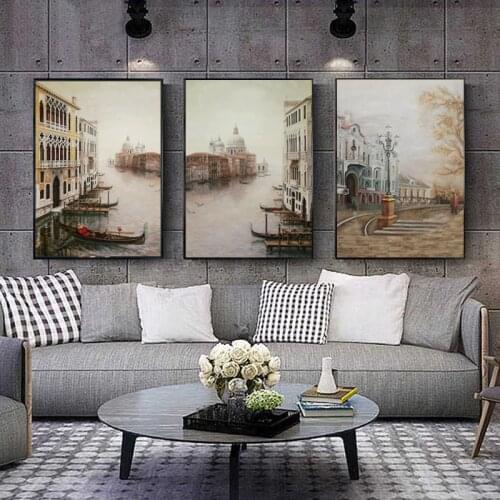 Nordic Poster Landscape Canvas Paintings Modular Pictures Wall Art Canvas for Living Room Decoration No Framed