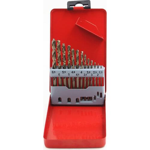 New 13pc Precise Size HSS Fully Ground Straight Shank Twist Drill Bit Set Kit For wood aluminum forged Iron Deep Hole drilling