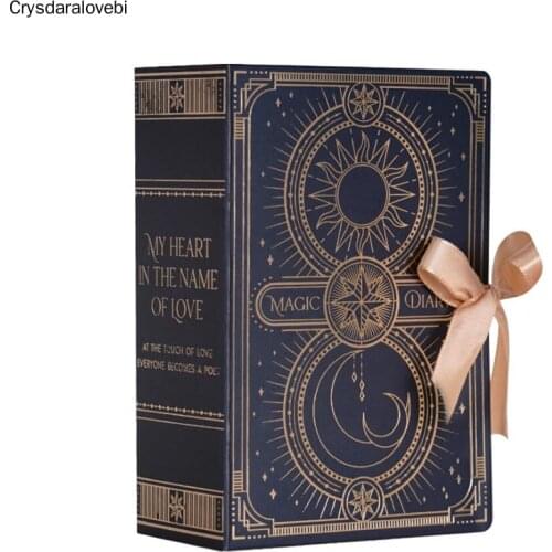 New Magic Book Gift Box Exquisite Bronzing Wedding Candy Box Baby Shower Packaging Boxes Party Christmas Decorative Bags