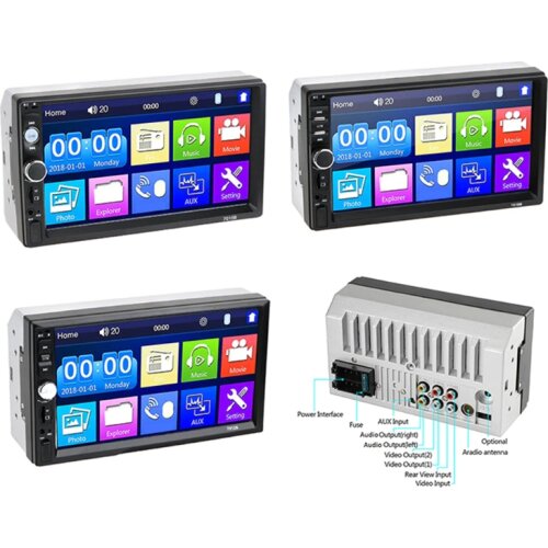 F1CF Car Stereo 2Din Touchscreen MP5 Multimedia Player Stereo Receiver FM Radio