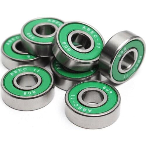 Mayitr Random Color 8Pcs/set 608 ABEC-11 Skate Roller Inline Scooter Bearings Green Shields 8X22X7mm