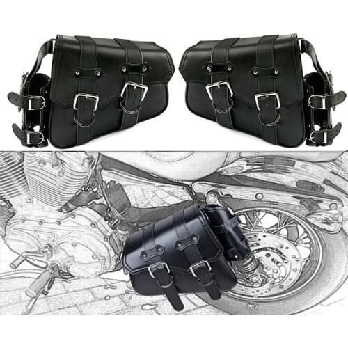 DERI Motorcycle Saddle Bags Side Storage Black left right alforjas para moto motorcycle bag For Harley Sportster XL883