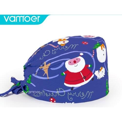 Scrubs women Adjustable Cotton Bandage Cap For Male And Famale Nurse Hat Print Sanitary Cap Surgicals Hat nurse accessories