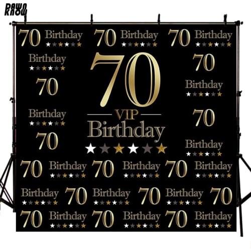 DAWNKNOW 70 Year Old Vinyl Photography Background For Adult Birthday Photo Shoot Backdrop For Birthday Party Photo Studio G896