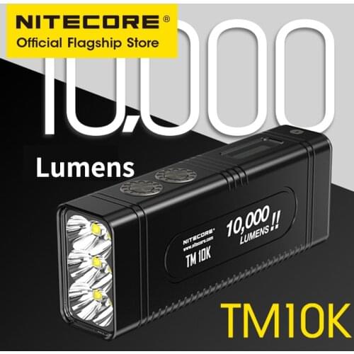 NITECORE TM10K ultra-high brightness OLED screen 10000 lumens direct charging exploration flashlight