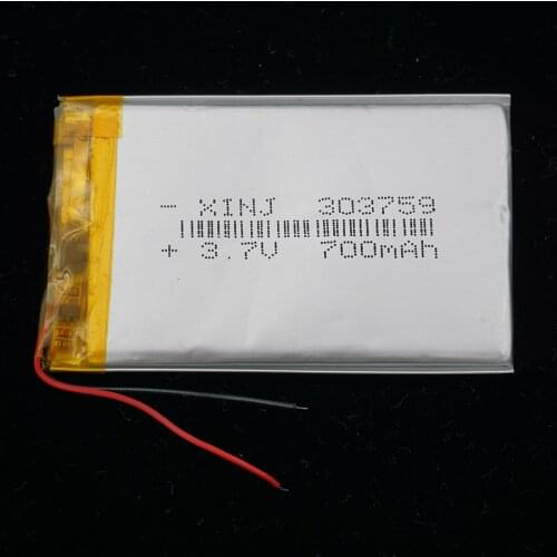 XINJ 3.7V 700mAh Li Lithium Polymer Rechargeable Battery li po cell 303759 For E-book GPS E-book Driving recorder DIY Camera PSP
