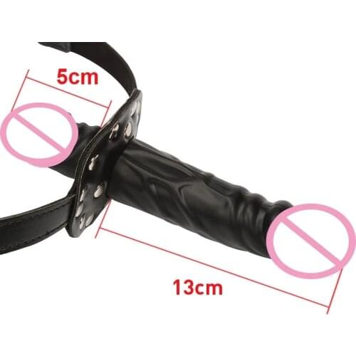 XL Size Double-Ended Dildo Gag Head Strapon Mouth Gag Fetish bdsm Bondage Penis Harness Lesbian Sex Products Adult Erotic Toys