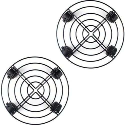Metal Plant Flower Pot Stand Trolley Caddy on Wheels Indoor Outdoor Home Garden Tools (2-Pack)
