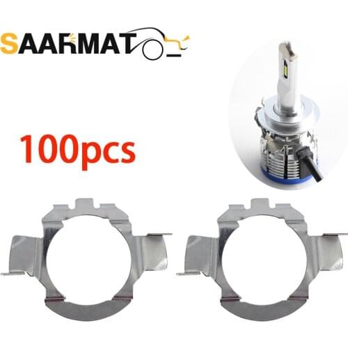 100×H7 LED Headlight Retainer Clip Base Holder Headlamp Socket Adapter For BMW/Audi/Bens/VW/Buick/Nissan