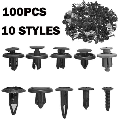 40/100/200 Pcs Auto Fastener Clip Mixed Car Body Push Retainer Pin Rivet Bumper Door Trim Panel Retainer Fastener Kit Car Clips
