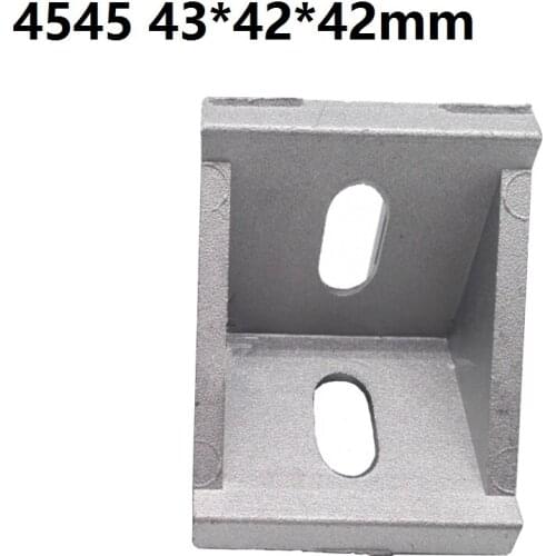 5Pcs 45 43x42x42mm European Corner Fitting Angle Aluminum X L Connector Bracket Fastener Industrial Profile