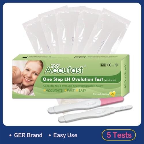 ACCUFAST 5Pcs LH Ovulation Test Stick Colloidal Gold Immune Chromatographic Assay Fast Urine Test Kits Lh Ovulation Test Strips