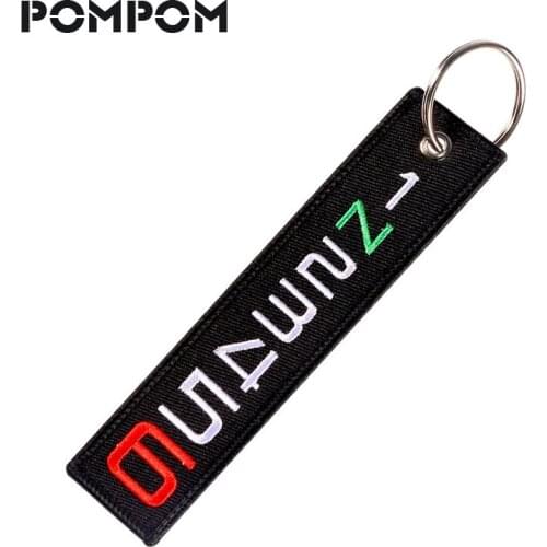 Fashion 6 5 4 3 2 N 1 Launch Key Chain Ring Embroidery Key Fobs Stalls Tag Cool OEM Keychain for Motorcycles and Cars Jewelry