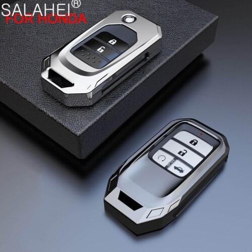 Zinc Alloy Car Remote Key Case Cover For Honda Civic Accord Pilot CRV HR-V City Odyssey Fit Freed 2016 2017 2018 2019 Styling