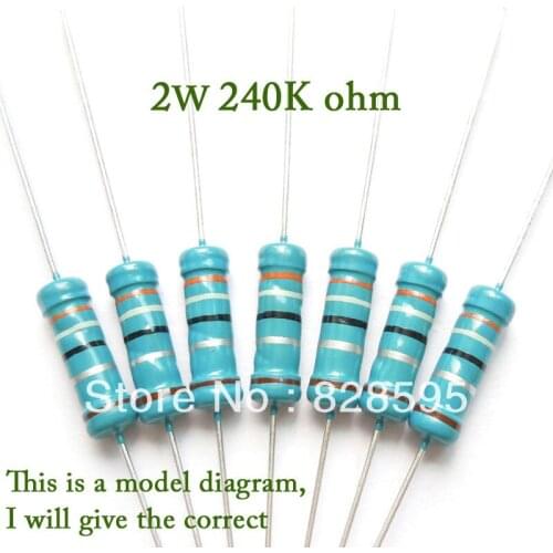 DAI4K05J 2w 240k 240000 ohm 100% original brand new Fixed Resistors Metal Film Resistors Resistance +/- 1% (200pcs)