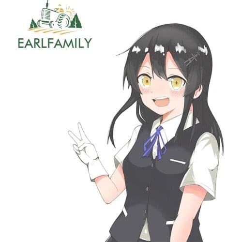 EARLFAMILY 13cm x 11.3cm for Victory Personality Creative Car Stickers DIY Anime Waterproof Graffiti Sticker Body for Car Decal