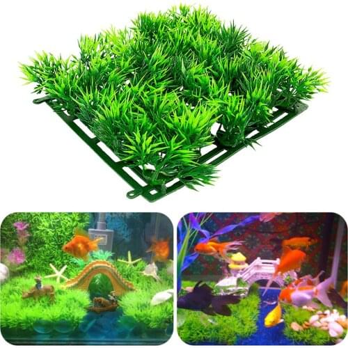Eco-Friendly Aquarium Ornaments Artificial Water Plastic Green Grass Plant Lawn Aquatic Aquarium Fish Tank Decor